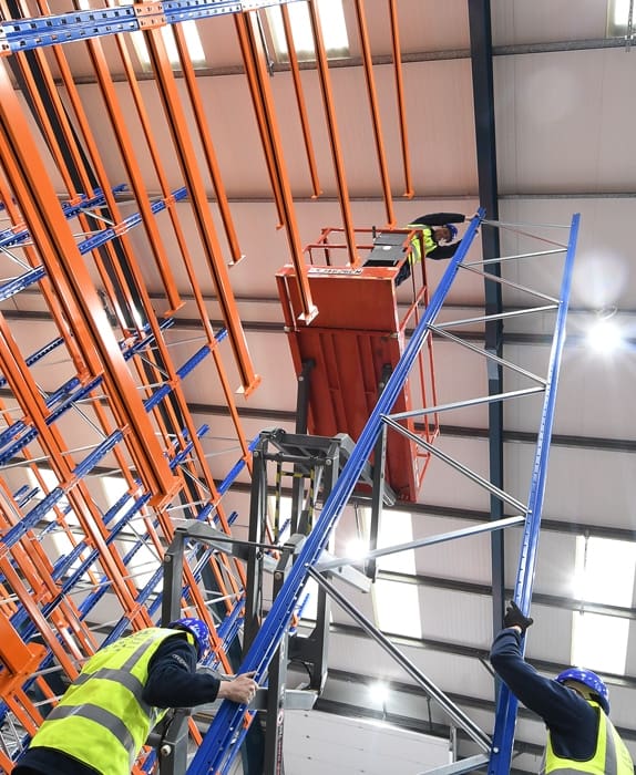 Warehouse racking being setup and installed by Teepee Materials Handling 